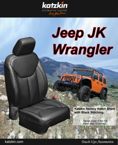 2013 2018 Jeep Wrangler JK 4 Door New Black Katzkin Leather Seat